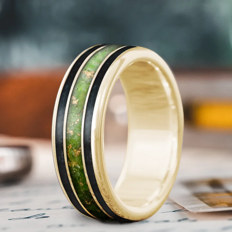 Cord edge rings-Custom Design - 3-Inlay Wide Center Ring aQrQpURAiAfPsGF4NSGsdGgj