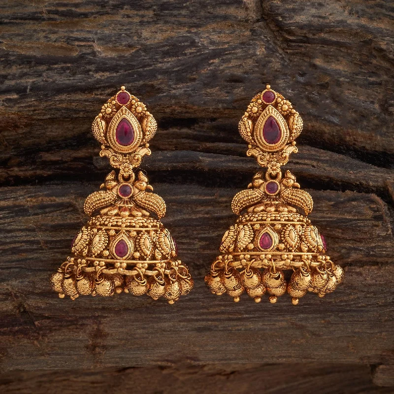 Flat knot earrings-Antique Earring 181495