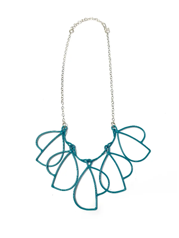 Heavy collar necklaces-Cavolo Necklace in Bold Teal