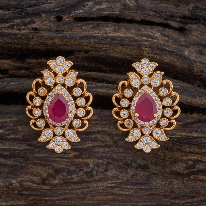 Alloy metal earrings-Zircon Earring 173156