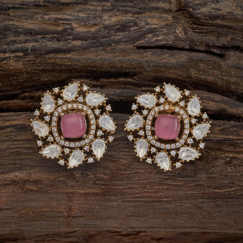 Topaz stone earrings-Kundan Earring 173916