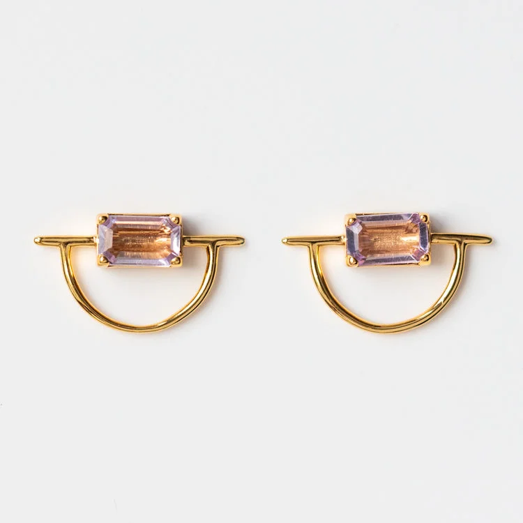 Broad hoop earrings-Horizon Earrings