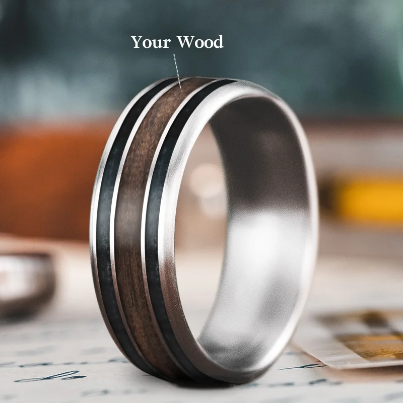 Rustic lock rings-Custom Design - 3-Inlay Wide Center Ring fvALIm_KxX5aLytxjfP2KuQc