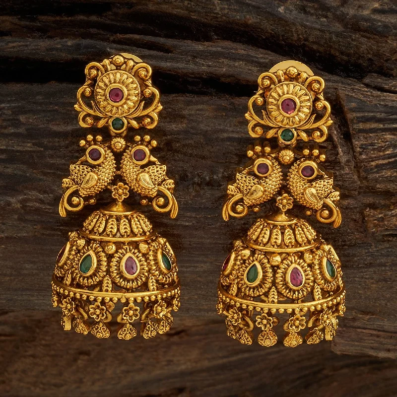 Bamboo style earrings-Antique Earring 168715