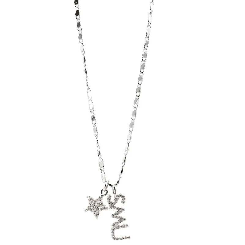 Multi-chain necklaces-SMU Star Necklace Silver T34