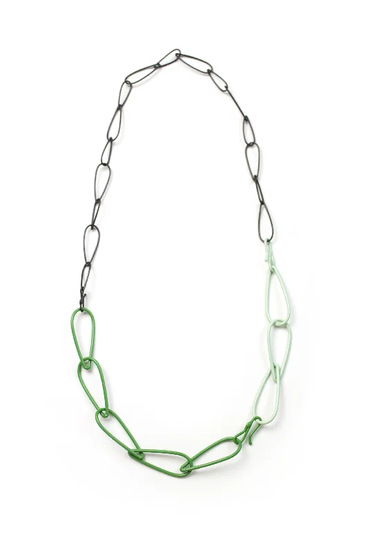 Tide pattern necklaces-Modular Necklace in Steel, Fresh Green, and Soft Mint