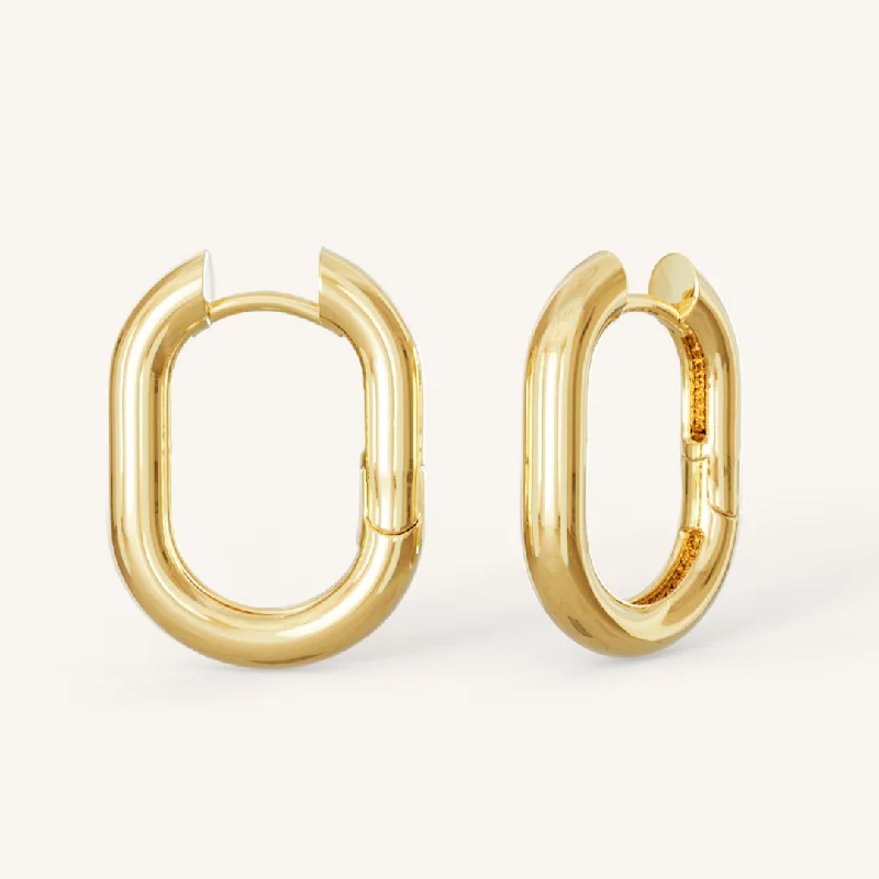 Vibrant enamel earrings-Reid Hoops