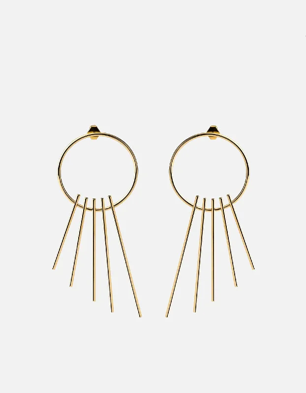 Thick tier earrings-Apogee Earrings, Gold