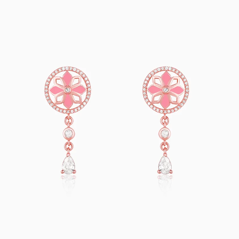 Tiny star earrings-Rose Gold Mughal Royalty Earrings