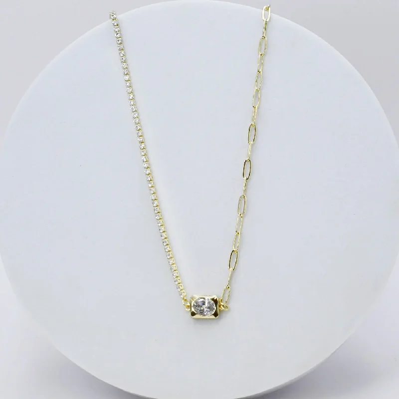 Smooth pendant necklaces-The Kathleen Necklace Gold K10