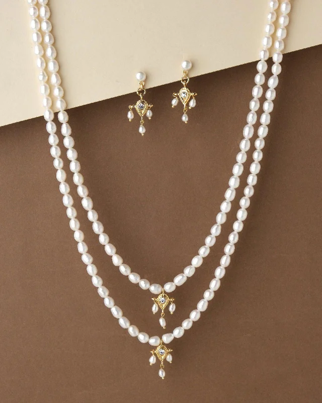 Old style necklaces-Pretty Pearl Necklace Set