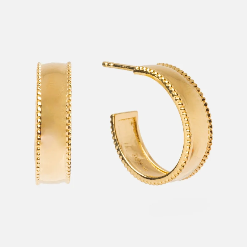 Playful pair earrings-Cigar Hoops