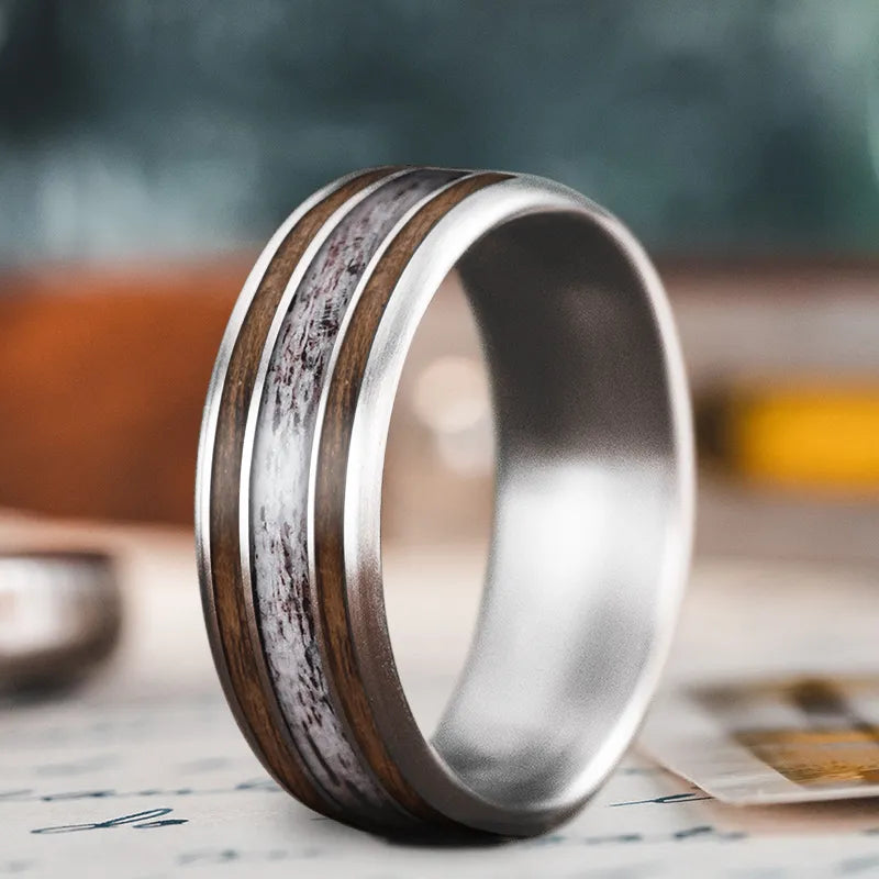 Bamboo style rings-Custom Design - 3-Inlay Wide Center Ring Cp7HkOmFKuHXWF9Zqf-Px5Pp