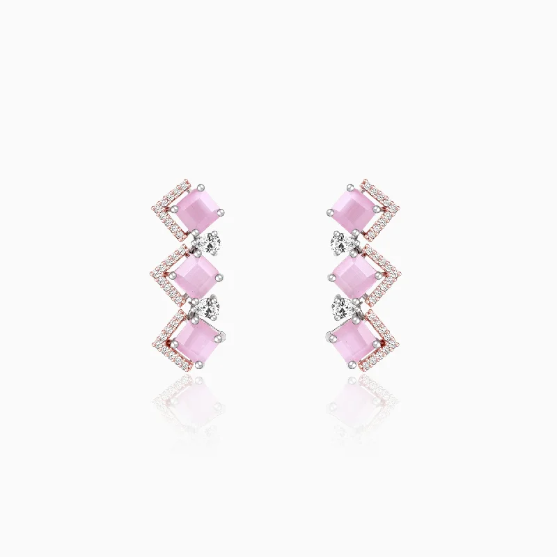 Spinel earrings-Anushka Sharma French Rose Earrings