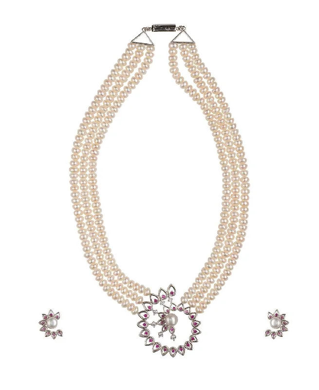 Oval shape necklaces-Ravishing Real Pearl Necklace