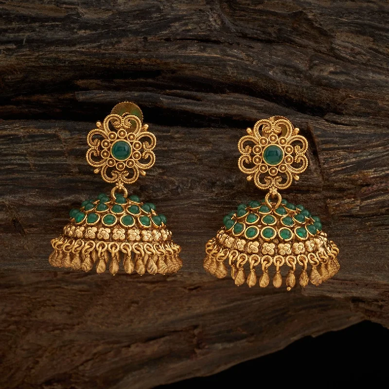 Flat badge earrings-Antique Earring 160218