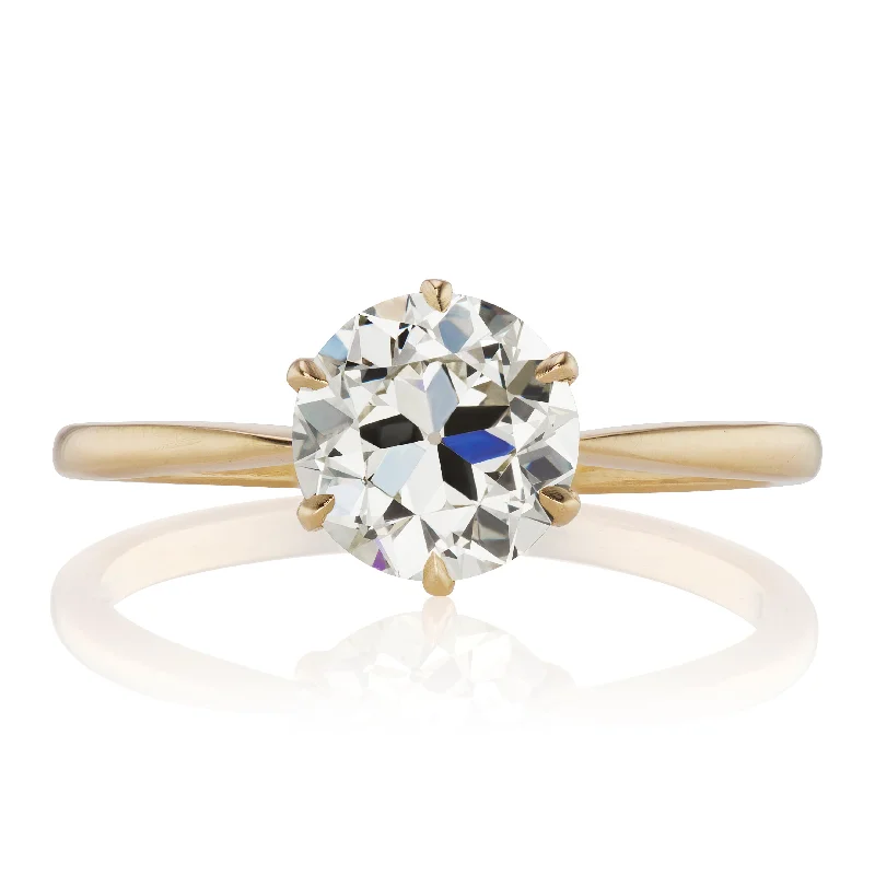 Topaz solitaire rings-Bea 1.38 YG