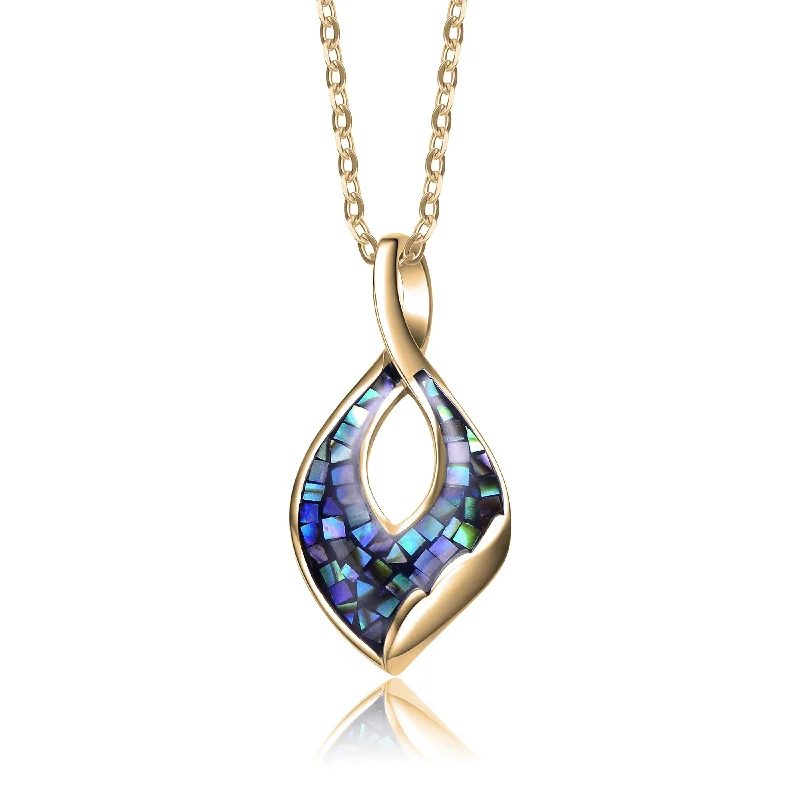 Emerald drop necklaces-Océan Abalone Pendant Necklace