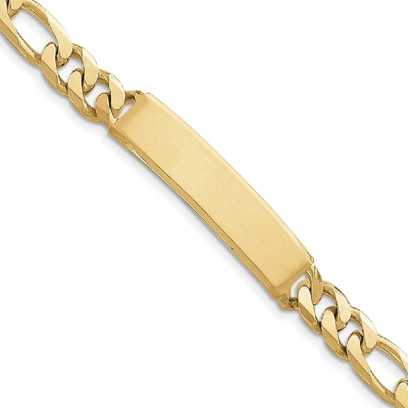 Woven tribal bangles-14k Yellow Gold Figaro ID Bracelet, 8"