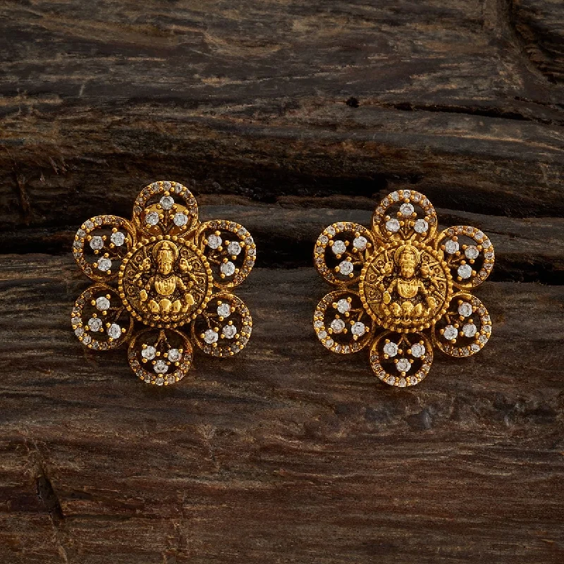 Simple cross earrings-Antique Earring 167944