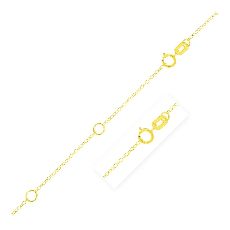 Raised bar necklaces-Double Extendable Piatto Chain Necklace in 14k Yellow Gold (1.2mm) 18" Inches