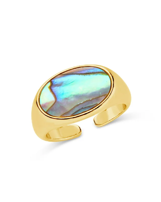 Lily rings-Gail Abalone Open Band Ring