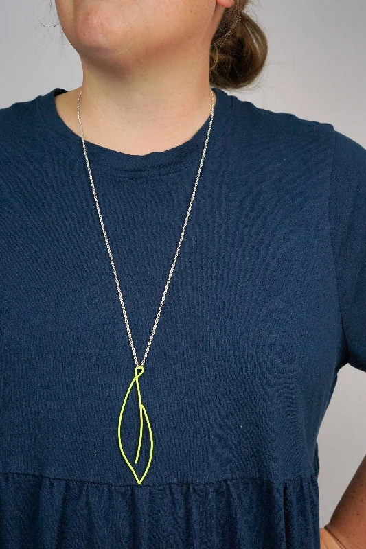 Silk cord necklaces-Verdant long necklace in Neon Chartreuse