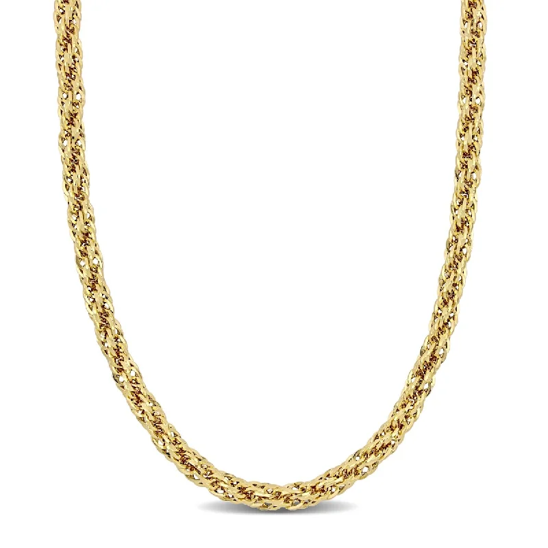 Thai style necklaces-Miadora 6mm Infinity Rope Chain Necklace in 14k Yellow Gold-24 in