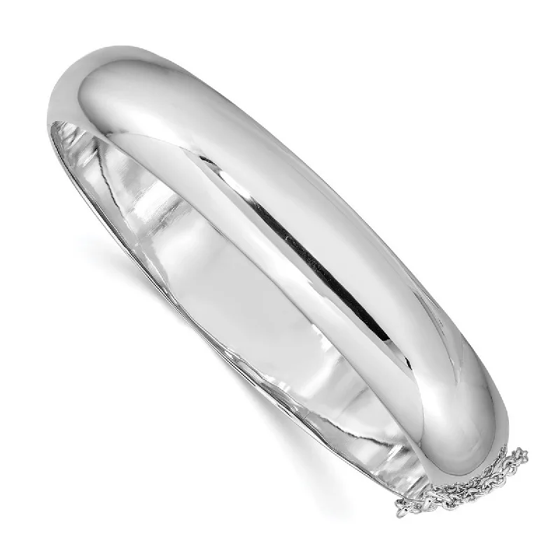 Tiny wing bangles-Curata 925 Sterling Silver 7.5" 12mm High Polish Hinged Bangle Bracelet