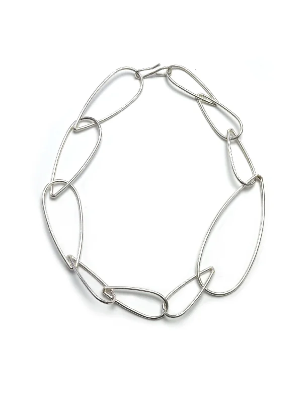 Light filigree necklaces-Modular Necklace No. 2 in silver