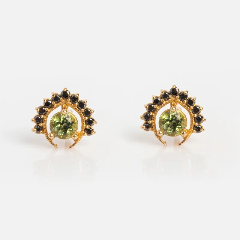 Soft threader earrings-Tosia Tourmaline Studs