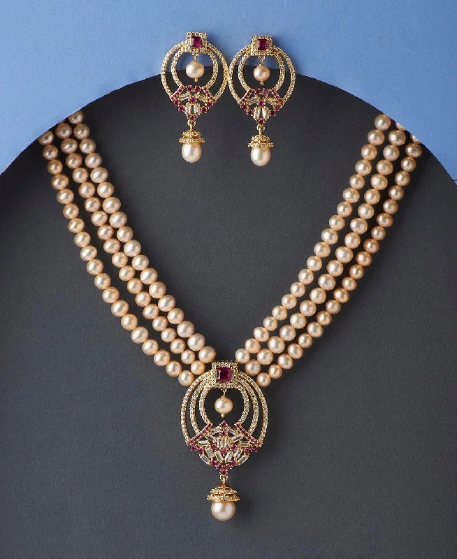 Coiled thread necklaces-Gorgeous Real Pearl Necklace Set