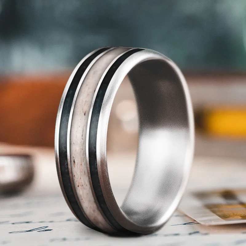 Rustic lock rings-Custom Design - 3-Inlay Wide Center Ring NvTAC3cY3k_BT_pfuD5L__-T