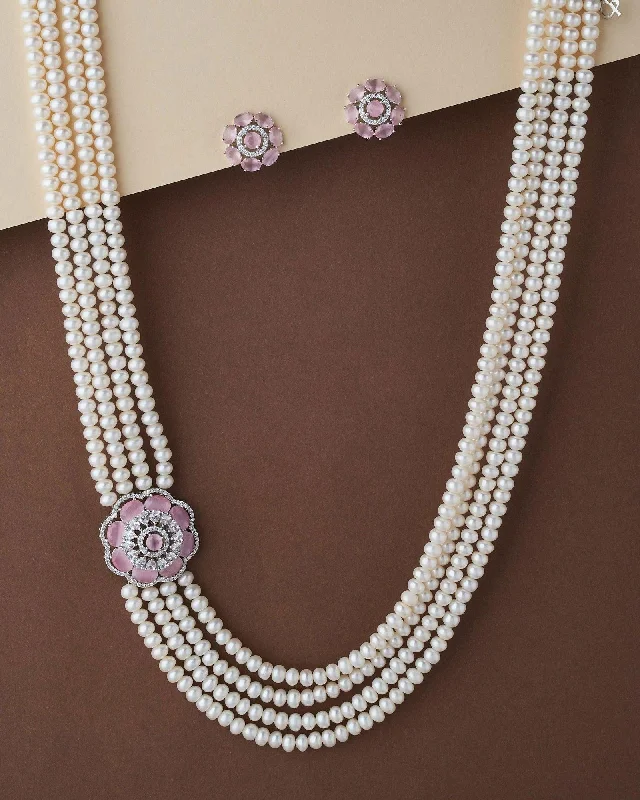 Tight clasp necklaces-Gorgeous Real Pearl Necklace Set