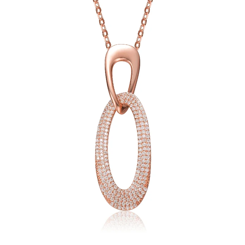 Trio birthstone necklaces-Raquelle Rose Gold Plated Link Necklace