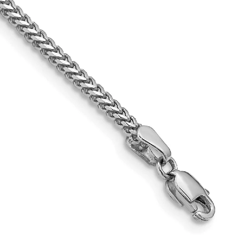 Victorian style bangles-14k White Gold 1.5mm Franco Chain Bracelet, 7"