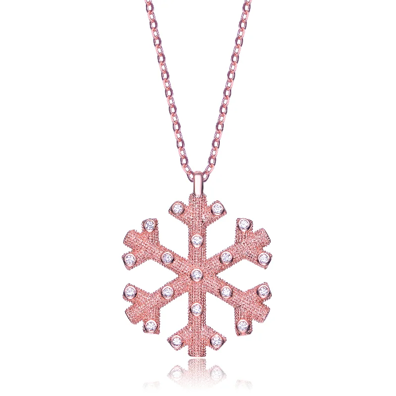 Rope braid necklaces-Champéry Snowflake Pendant Necklace