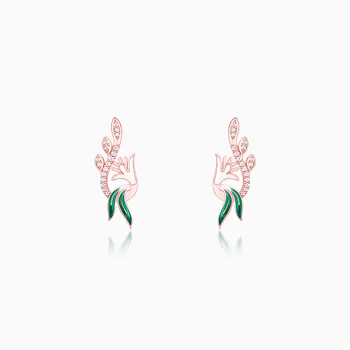 Fine bead earrings-Rose Gold Musli Blossom Earrings