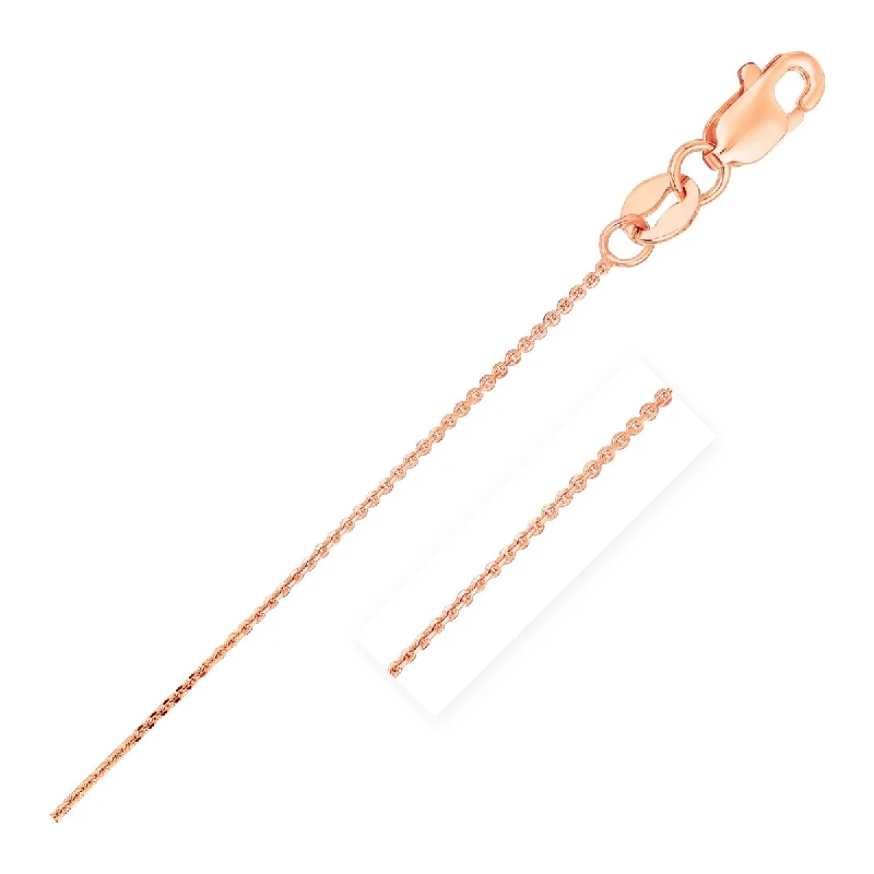 Old style necklaces-14k Rose Gold Cable Link Chain Necklace 0.5mm 18" Inches