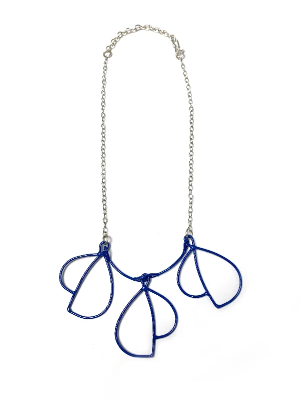 Vibrant enamel necklaces-Trivolo Necklace in Electric Blue