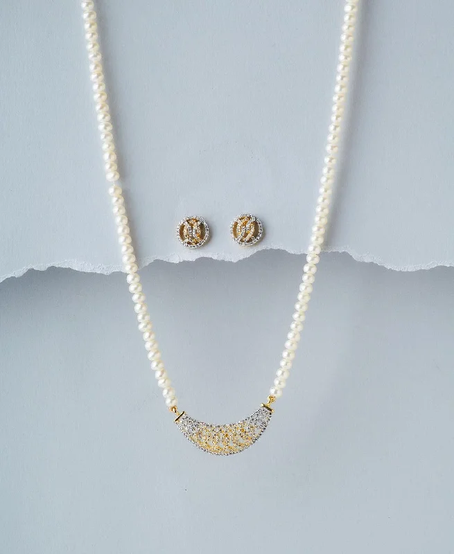 Flexible thread necklaces-Pretty Pearl Necklace Set