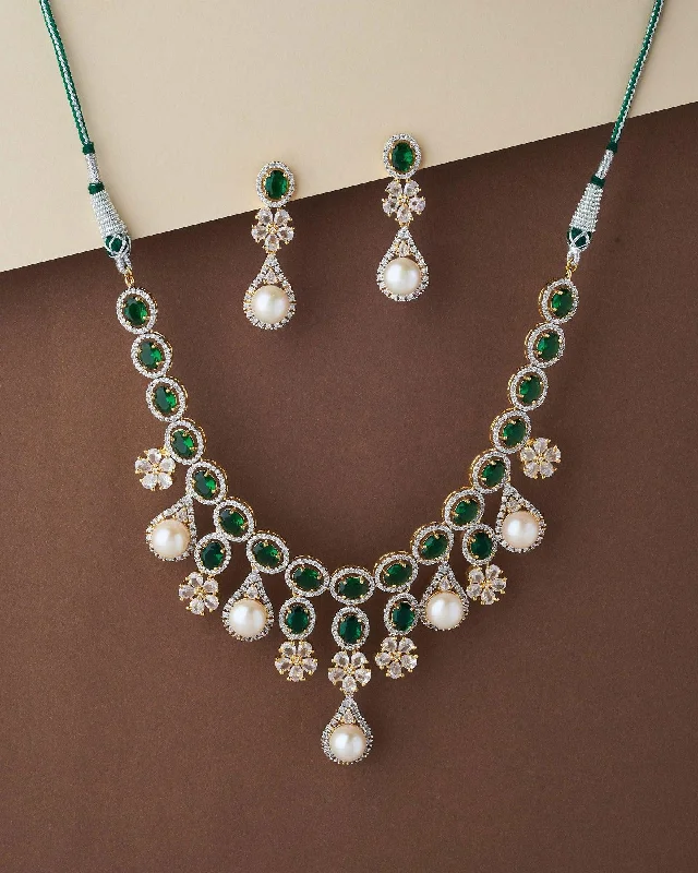 Fine bead necklaces-Gorgeous and Trendy Real Pearl Necklace Set