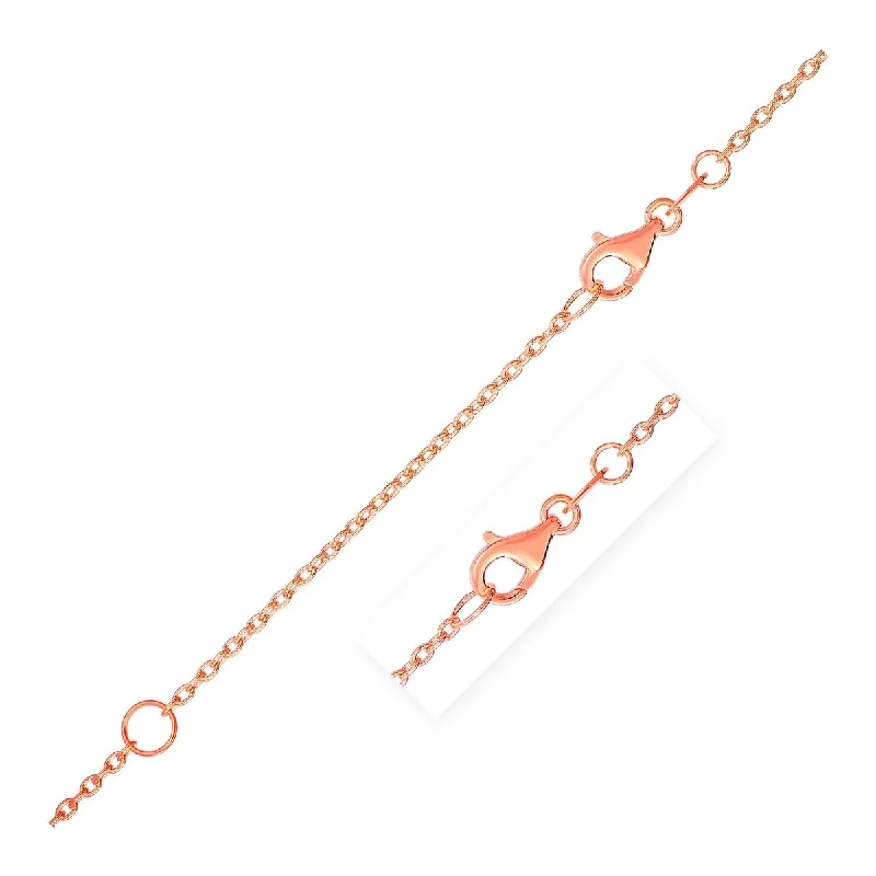 Old style necklaces-Extendable Cable Chain Necklace in 14k Rose Gold (1.2mm) 18" Inches