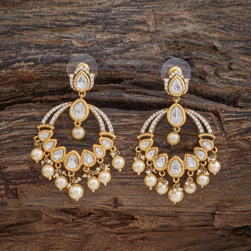 Wide bar earrings-Kundan Earring 177603