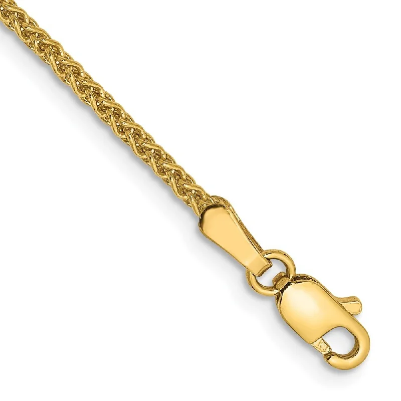 Tiny stack bangles-14k Yellow Gold 1.65mm Spiga Chain Bracelet, 7"