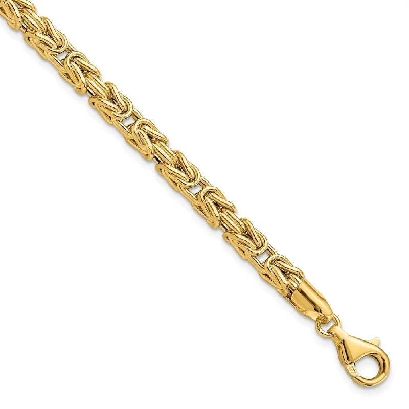 Flex thread bangles-14k Yellow Gold 4.25mm Fancy Link Bracelet, 7.5"