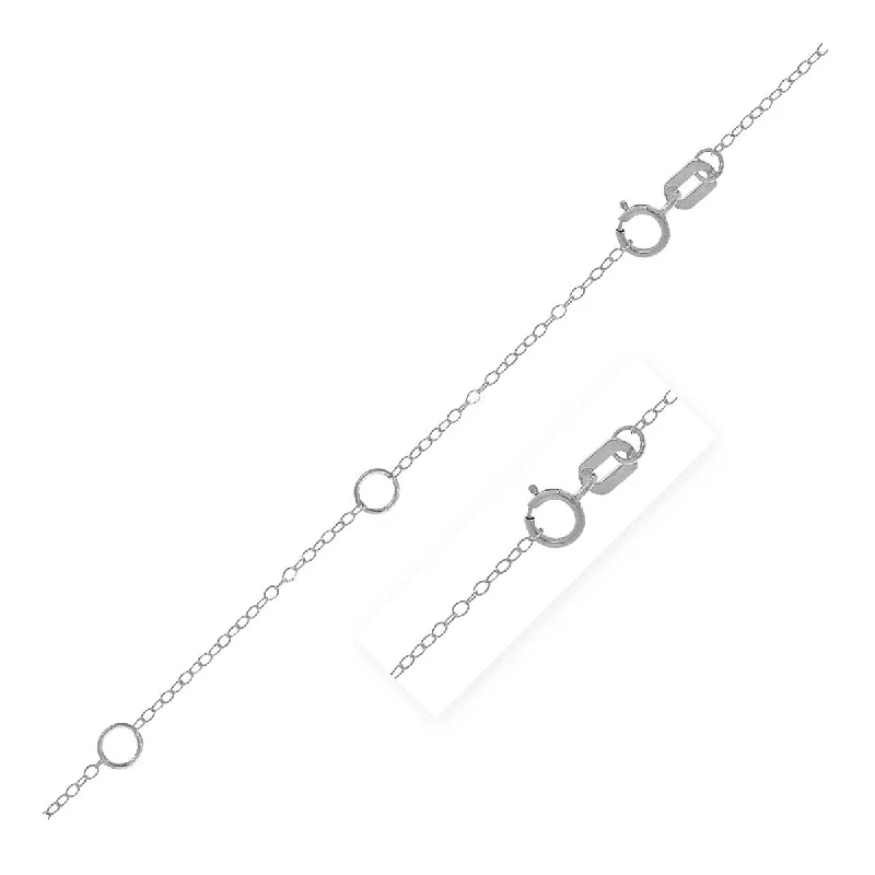 Linen cord necklaces-Double Extendable Piatto Chain Necklace in 14k White Gold (1.2mm) 18" Inches