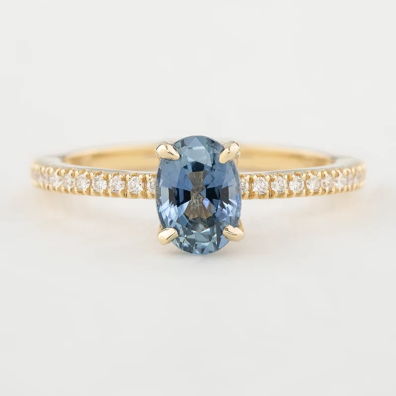 Chunky stone engagement rings-Maria Ring - 1.17ct Light Blue Montana Sapphire (One of a kind)