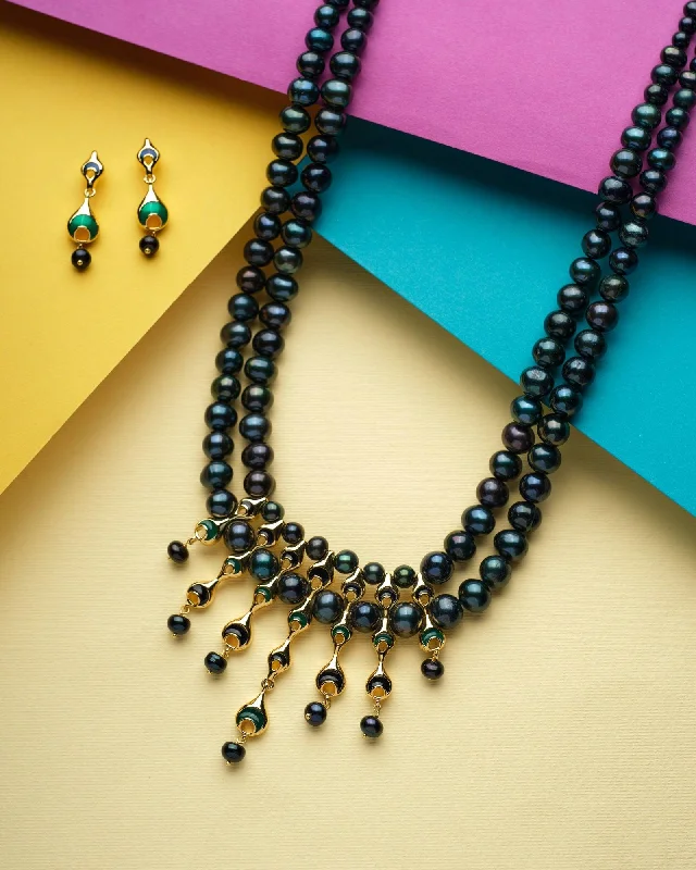 Flexible thread necklaces-Rafaela Pearl Necklace Set