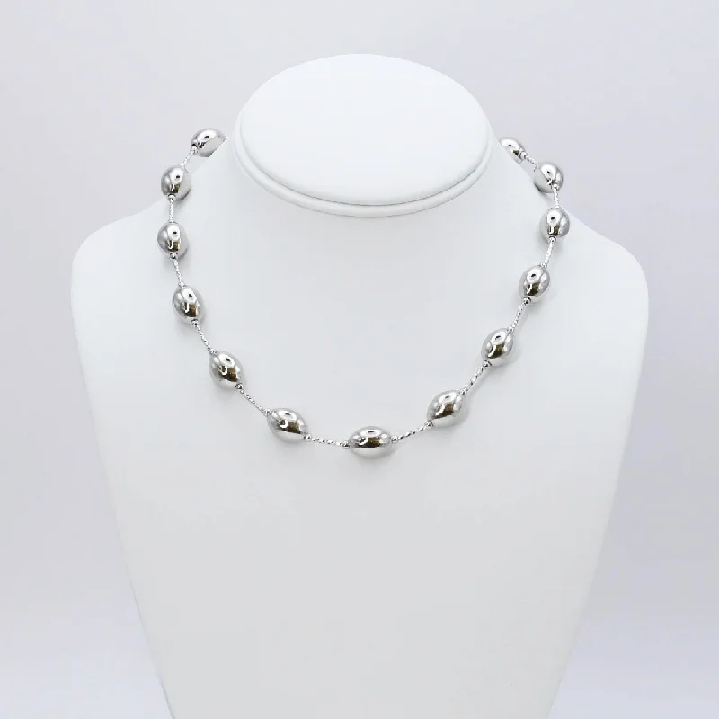 Heavy collar necklaces-Silver Magnets Necklace G21